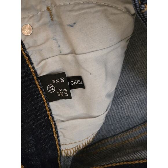 Balam Denim Wear Stretch Dark Jeans Fit & FLARE Boho Retro High Rise Size 13 - Picture 4 of 7